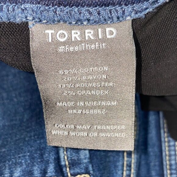 Torrid Lean Jean Jeggings Blue Stretch Denim Women’s Plus 4T 26 Tall - Picture 11 of 11